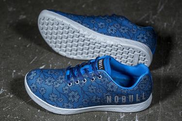 Nobull Superfabric Men's Trainers Blue Floral | Australia (SC9054)